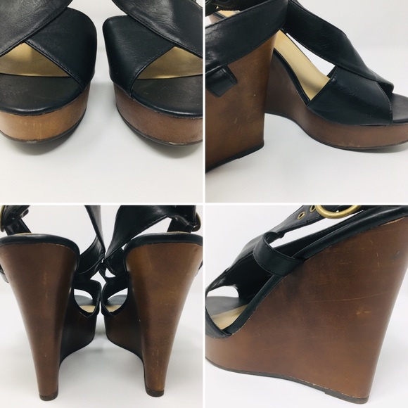 Soda Platform Wedge Strappy Open Toe Sandal 10 10M - Picture 7 of 7